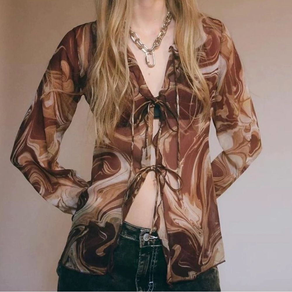 urban outfitters sheer blouse